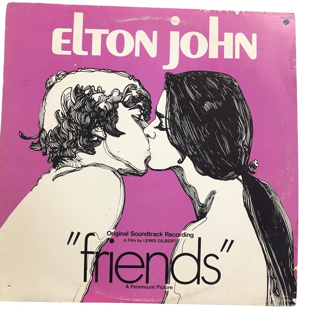 Elton John Friends Soundtrack Pink Vinyl LP 1971 Paramount PAS-6004 OST Rare